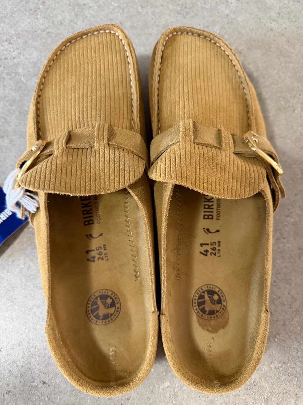 Birkenstock Women's Tan Suede Slip-On Loafers L10 M8 NWT